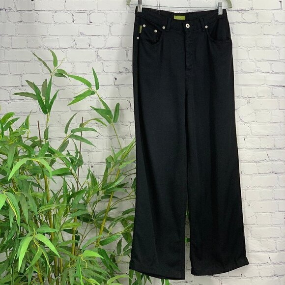 Pulp Black Wide Leg Pants - Picture 1 of 7